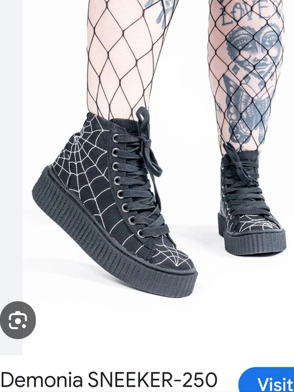 Demonia Black High-Top Sneaker